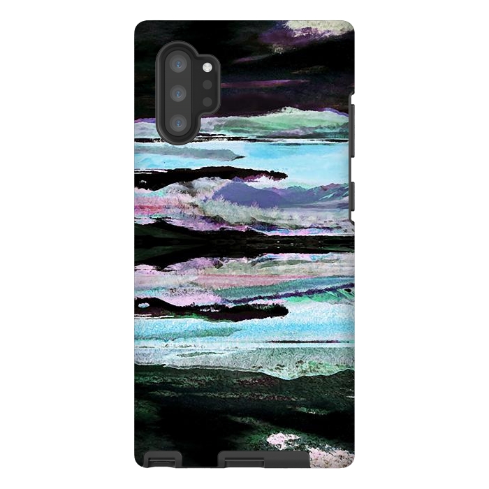 Galaxy Note 10 plus StrongFit Mountain landscape textured modern painting by Oana 