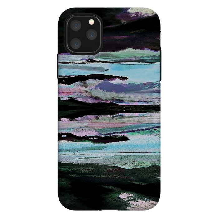 iPhone 11 Pro Max StrongFit Mountain landscape textured modern painting by Oana 