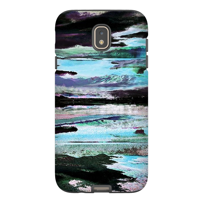 Galaxy J7 StrongFit Mountain landscape textured modern painting by Oana 