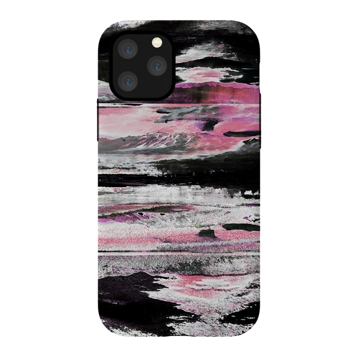 iPhone 11 Pro StrongFit Faded pink mountain sunset landscape by Oana 