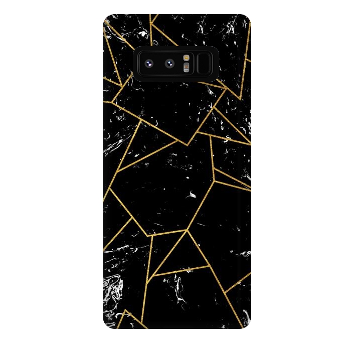 Galaxy Note 8 StrongFit Black marble by Julia Badeeva