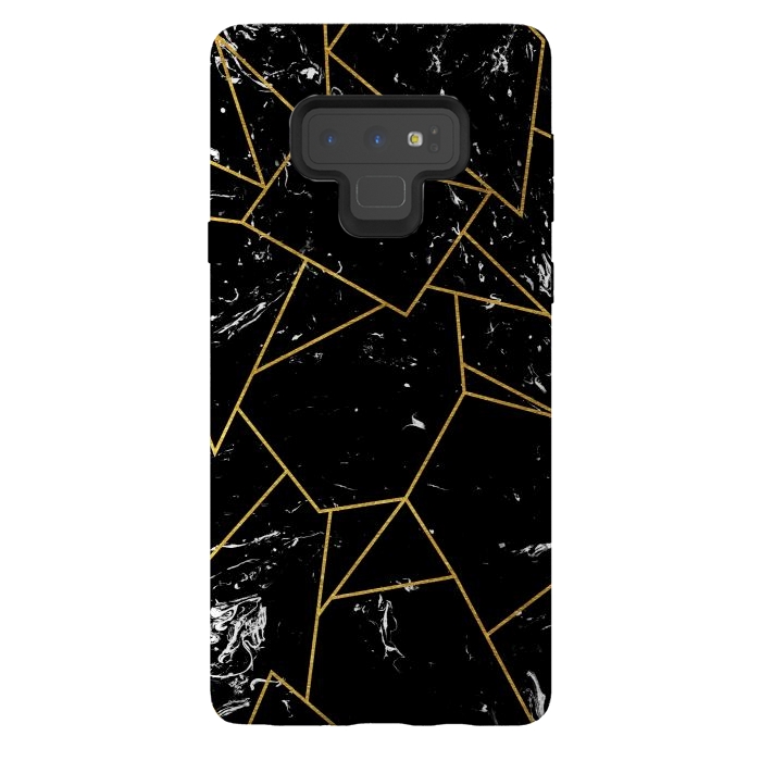 Galaxy Note 9 StrongFit Black marble by Julia Badeeva