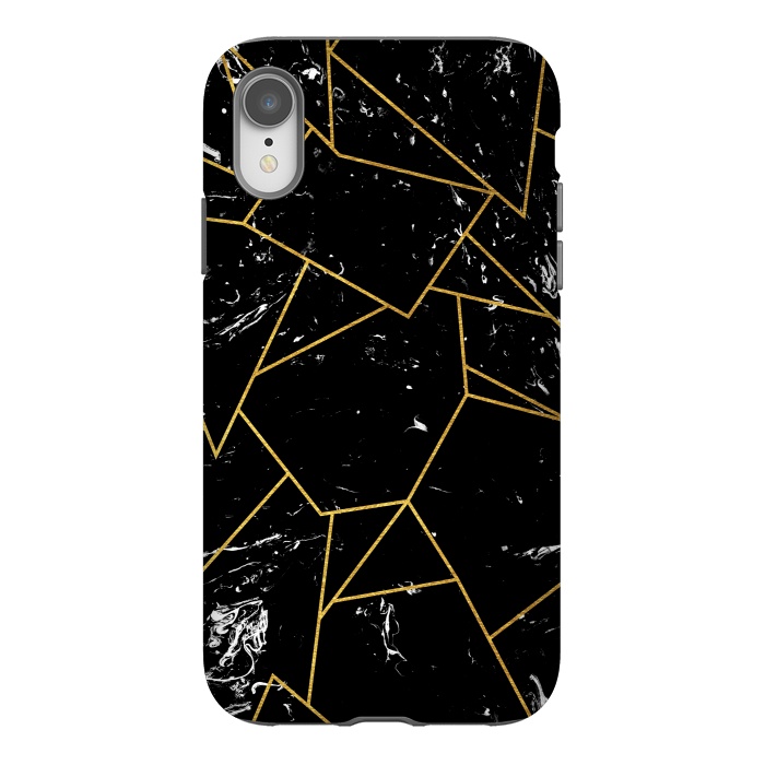 iPhone Xr StrongFit Black marble by Julia Badeeva