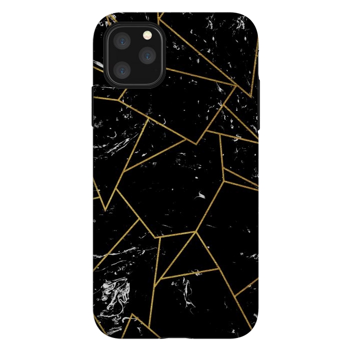 iPhone 11 Pro Max StrongFit Black marble by Julia Badeeva
