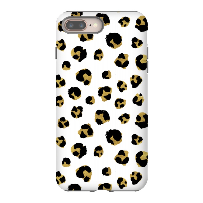 iPhone 7 plus StrongFit Leopard. Black and gold by Julia Badeeva
