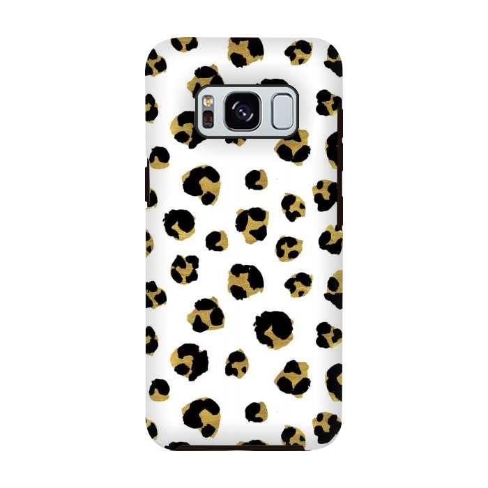 Galaxy S8 StrongFit Leopard. Black and gold by Julia Badeeva