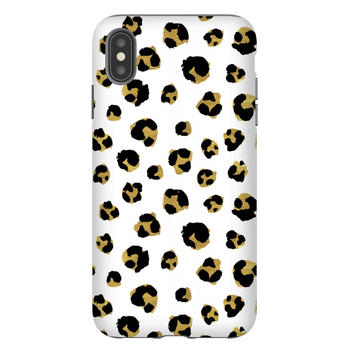 iPhone Xs Max StrongFit Leopard. Black and gold by Julia Badeeva