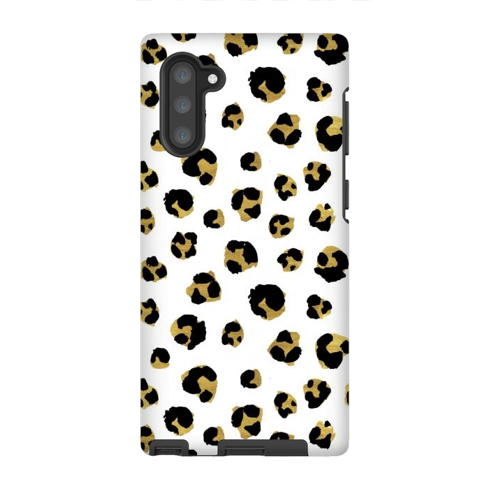 Galaxy Note 10 StrongFit Leopard. Black and gold by Julia Badeeva