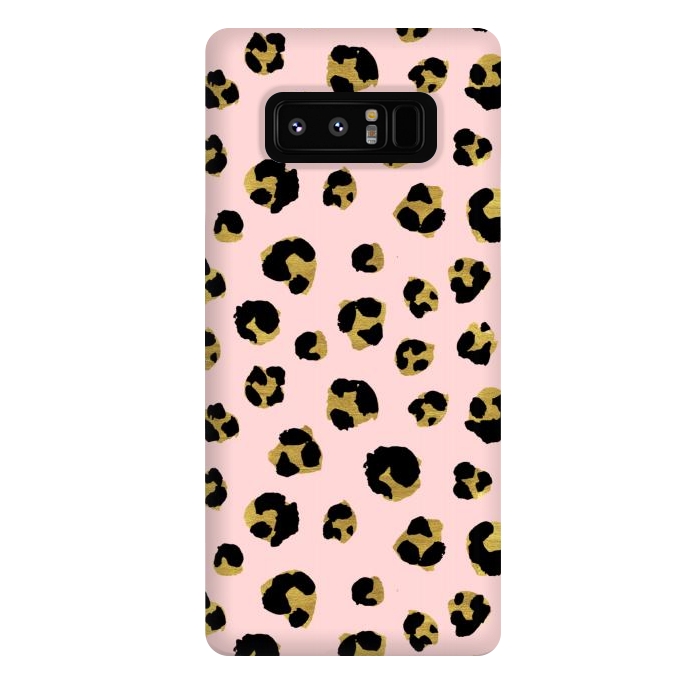 Galaxy Note 8 StrongFit Pink and gold leopard by Julia Badeeva