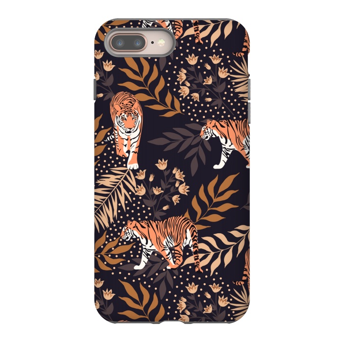 iPhone 7 plus StrongFit Tigers. Purple pattern by Julia Badeeva