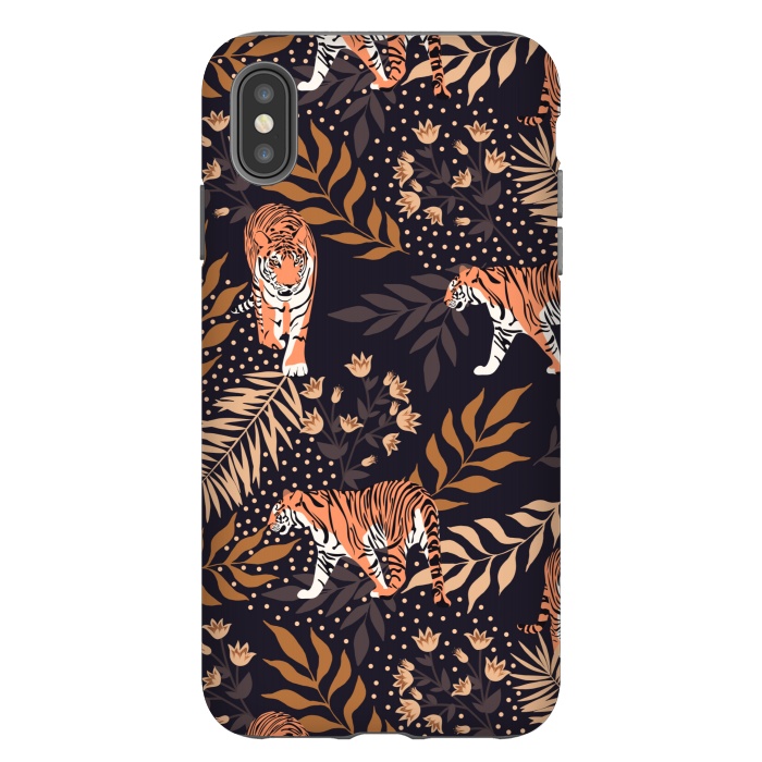 iPhone Xs Max StrongFit Tigers. Purple pattern by Julia Badeeva