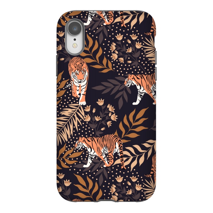 iPhone Xr StrongFit Tigers. Purple pattern by Julia Badeeva