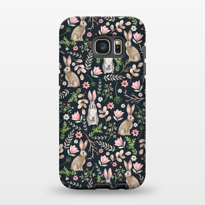 Galaxy S7 EDGE StrongFit Cute rabbits by Julia Badeeva