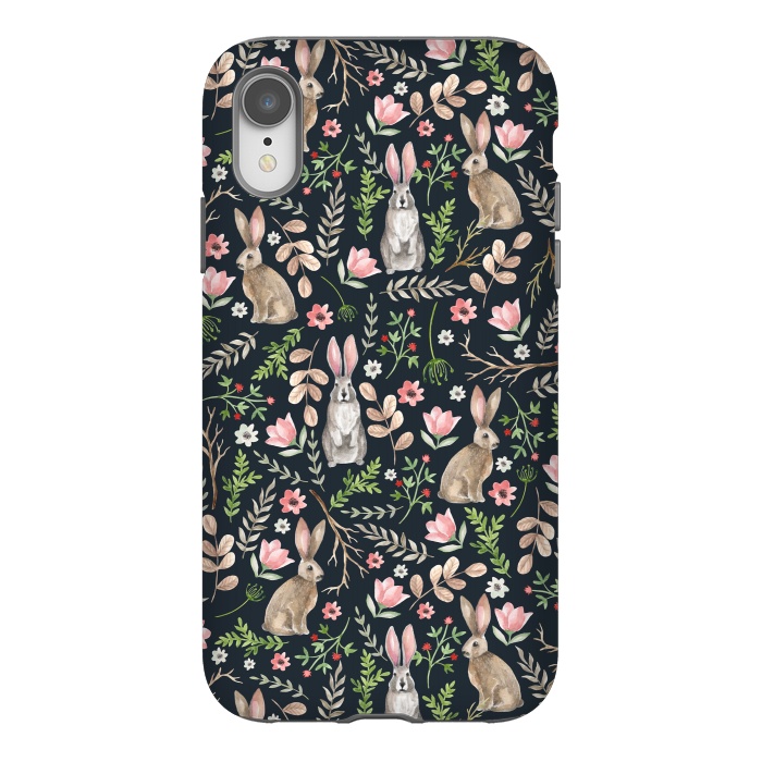 iPhone Xr StrongFit Cute rabbits by Julia Badeeva