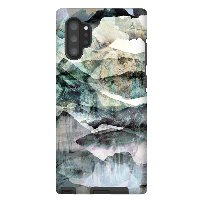 Galaxy Note 10 plus StrongFit Faded stylised mountain landscape by Oana 