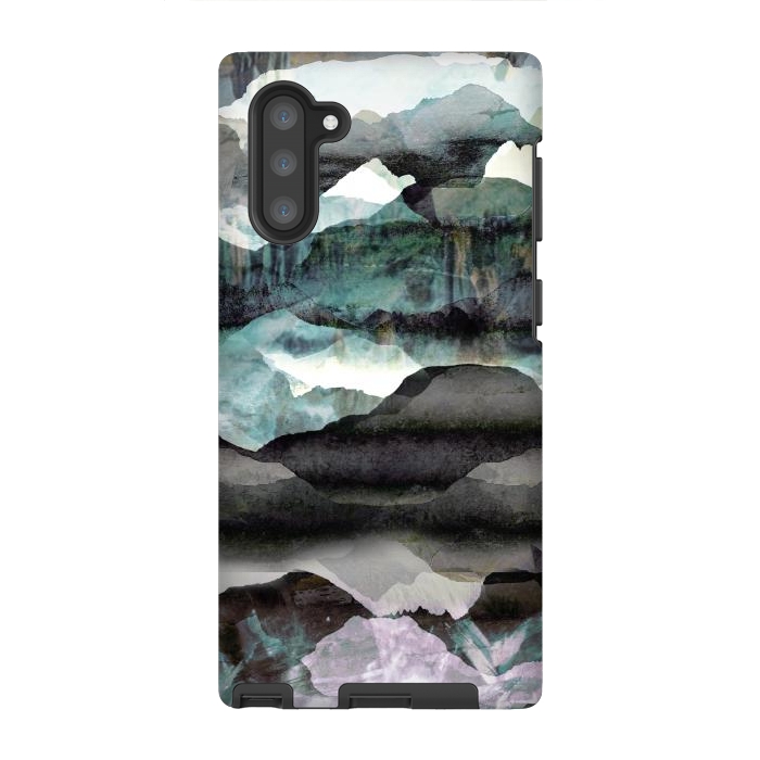 Galaxy Note 10 StrongFit stylised mountain landscape art by Oana 