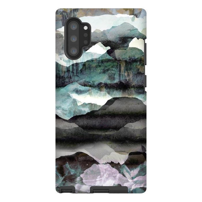 Galaxy Note 10 plus StrongFit stylised mountain landscape art by Oana 