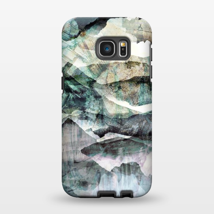 Galaxy S7 EDGE StrongFit stylised mountain landscape art by Oana 