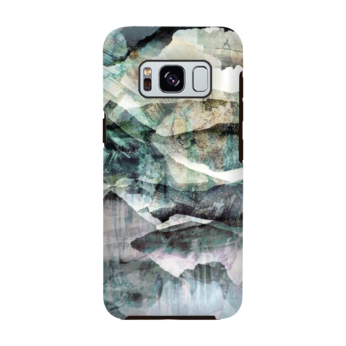 Galaxy S8 StrongFit stylised mountain landscape art by Oana 