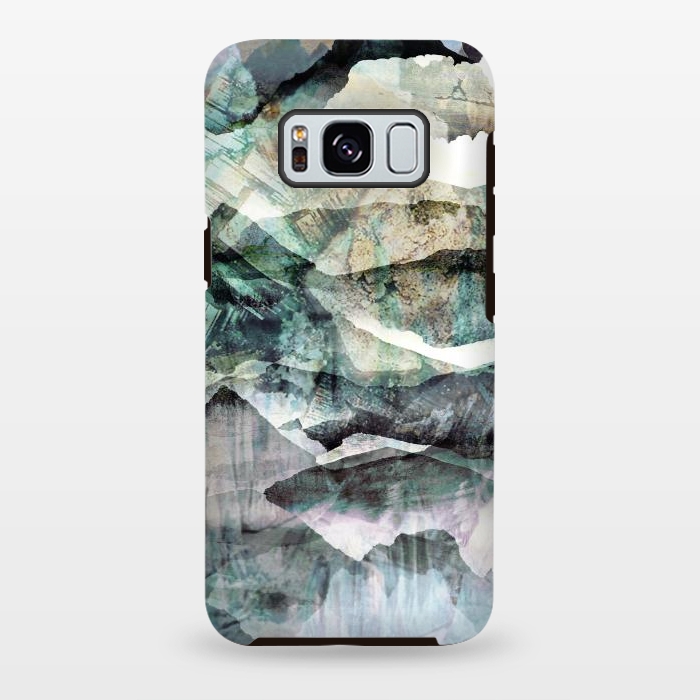 Galaxy S8 plus StrongFit stylised mountain landscape art by Oana 