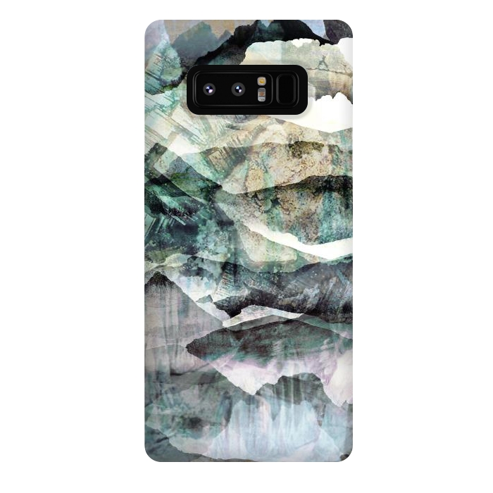 Galaxy Note 8 StrongFit stylised mountain landscape art by Oana 