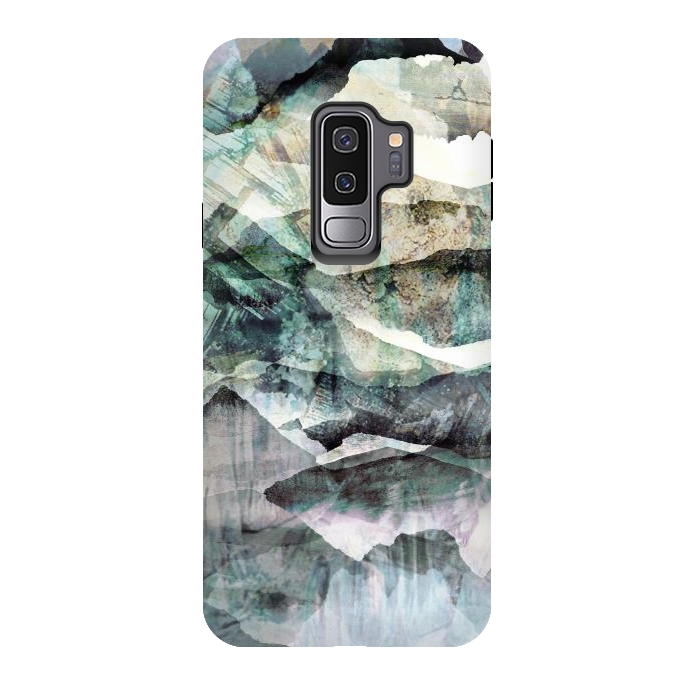 Galaxy S9 plus StrongFit stylised mountain landscape art by Oana 