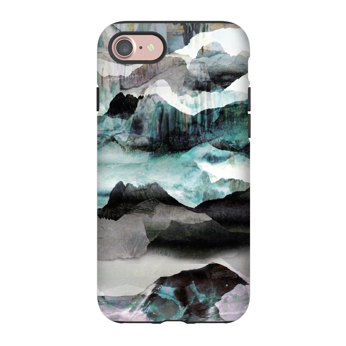 iPhone 7 StrongFit Gradient mountain landscape art by Oana 