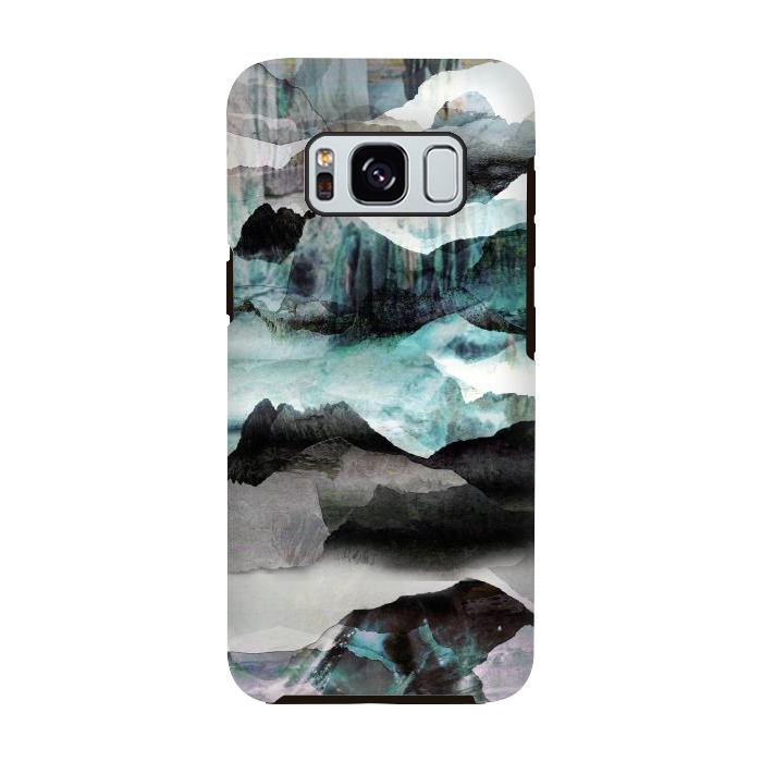 Galaxy S8 StrongFit Gradient mountain landscape art by Oana 