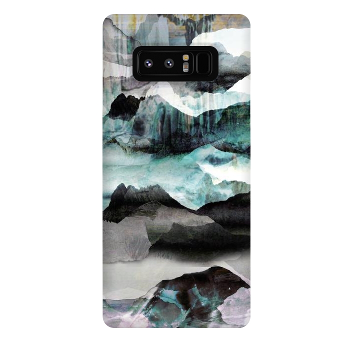 Galaxy Note 8 StrongFit Gradient mountain landscape art by Oana 