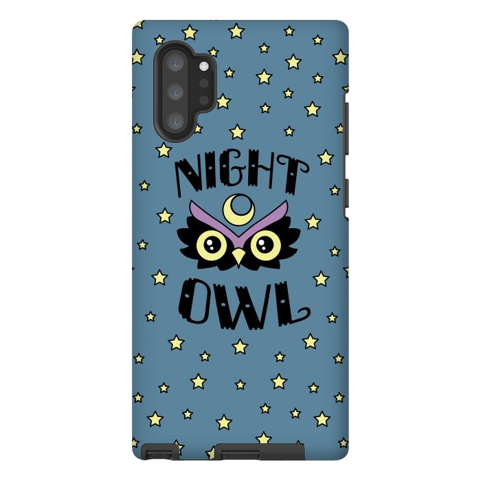 Galaxy Note 10 plus StrongFit Night owl by Laura Nagel