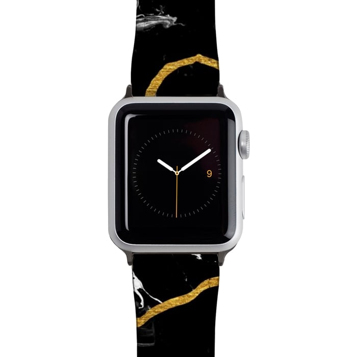 Watch 42mm / 44mm Strap PU leather Marble mountains by Julia Badeeva