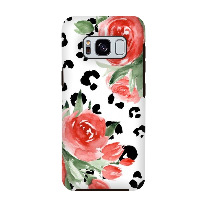 Galaxy S8 StrongFit Roses and leopard by Julia Badeeva