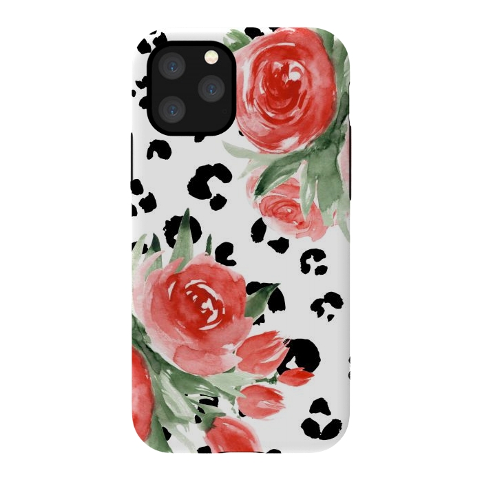 iPhone 11 Pro StrongFit Roses and leopard by Julia Badeeva