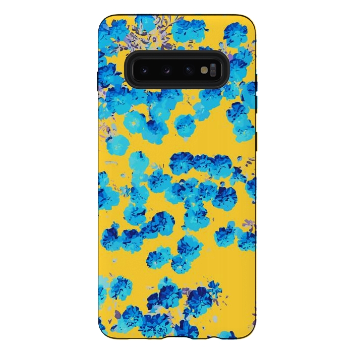 Galaxy S10 plus StrongFit Bananans & Blue by Uma Prabhakar Gokhale