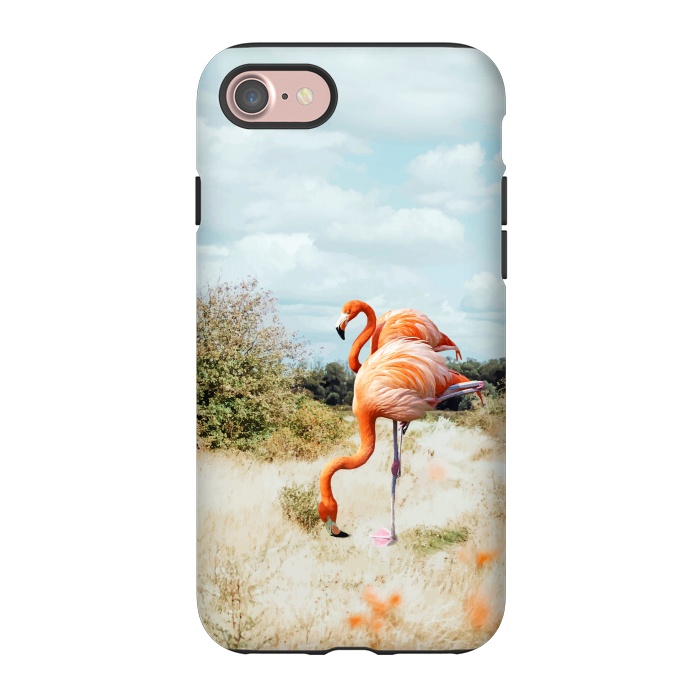 iPhone 7 StrongFit Flamingo Couple by Uma Prabhakar Gokhale