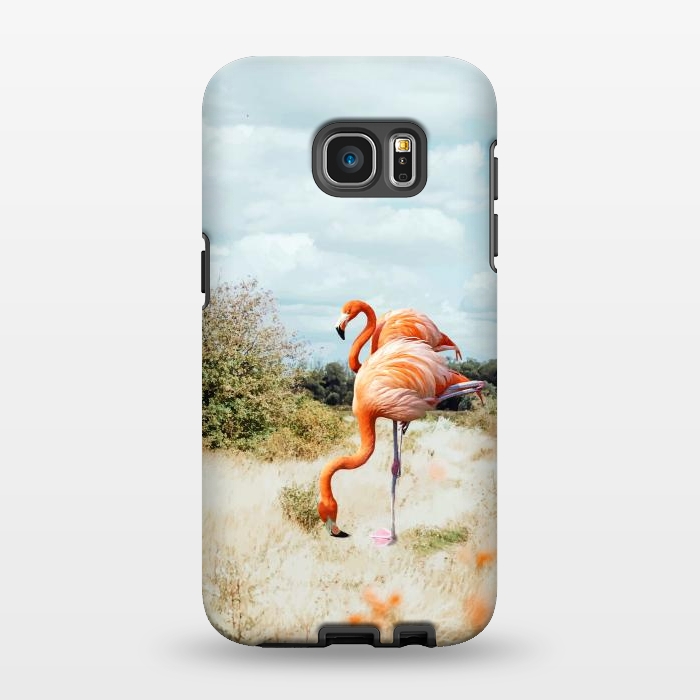 Galaxy S7 EDGE StrongFit Flamingo Couple by Uma Prabhakar Gokhale