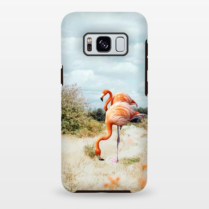 Galaxy S8 plus StrongFit Flamingo Couple by Uma Prabhakar Gokhale