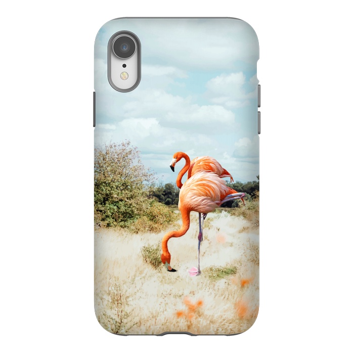 iPhone Xr StrongFit Flamingo Couple by Uma Prabhakar Gokhale