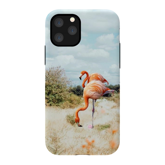 iPhone 11 Pro StrongFit Flamingo Couple by Uma Prabhakar Gokhale