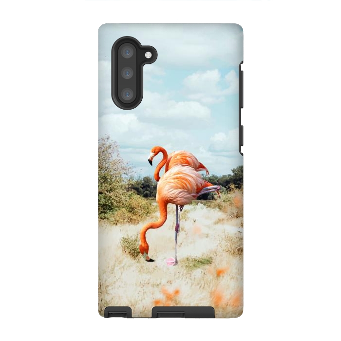 Galaxy Note 10 StrongFit Flamingo Couple by Uma Prabhakar Gokhale