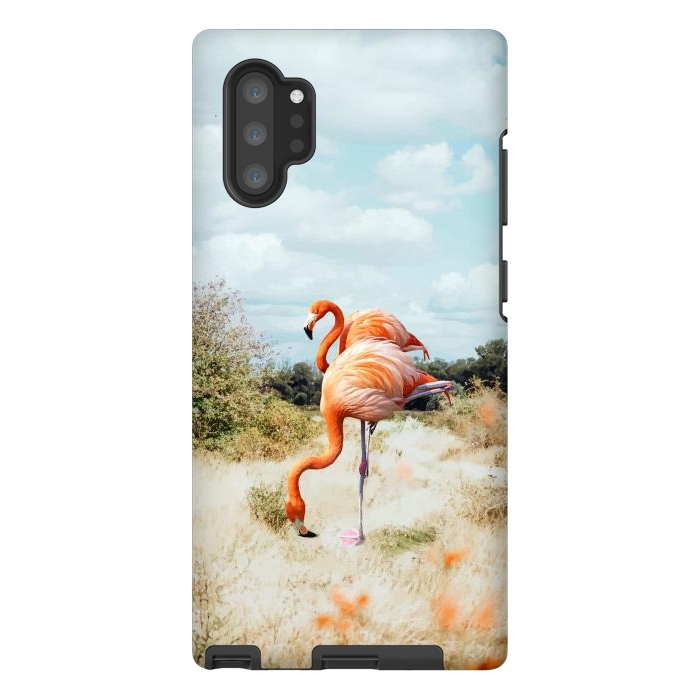 Galaxy Note 10 plus StrongFit Flamingo Couple by Uma Prabhakar Gokhale