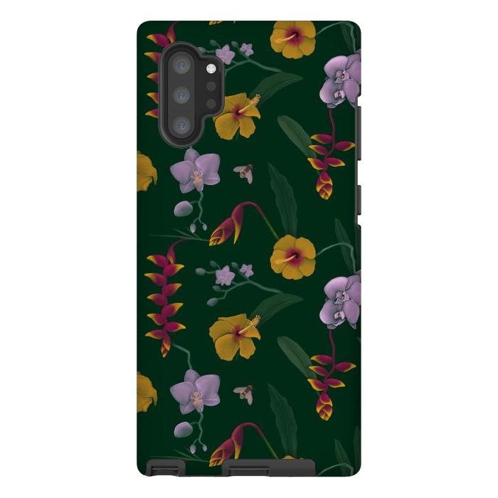 Galaxy Note 10 plus StrongFit Heliconia & Hibiscus by Tishya Oedit
