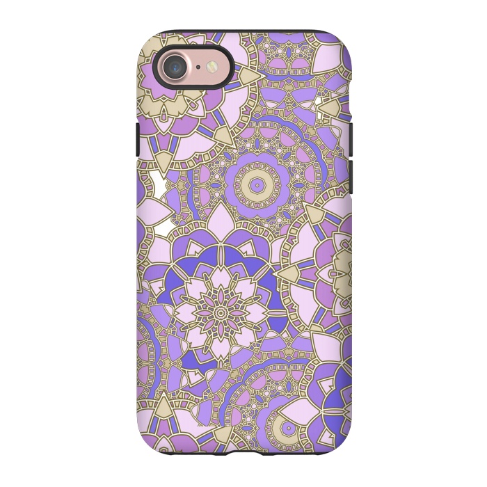 iPhone 7 StrongFit Purple mosaic by Julia Badeeva