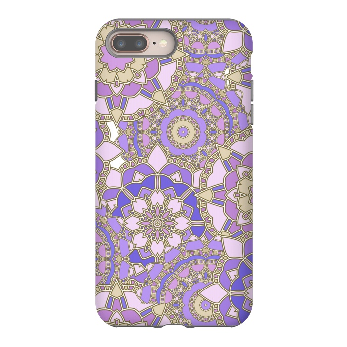 iPhone 7 plus StrongFit Purple mosaic by Julia Badeeva