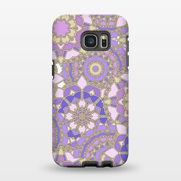 Galaxy S7 EDGE StrongFit Purple mosaic by Julia Badeeva