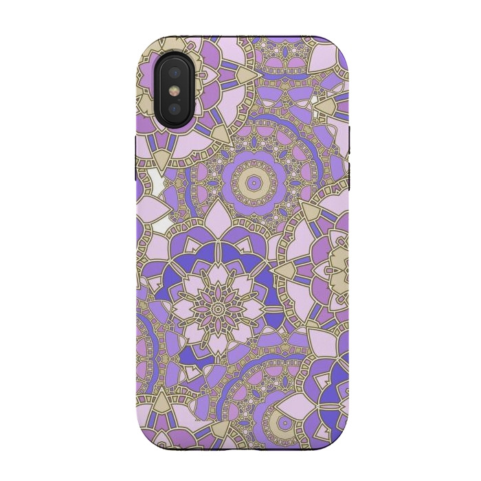iPhone Xs / X StrongFit Purple mosaic by Julia Badeeva