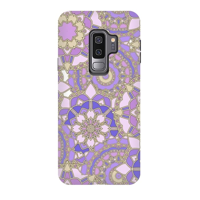 Galaxy S9 plus StrongFit Purple mosaic by Julia Badeeva