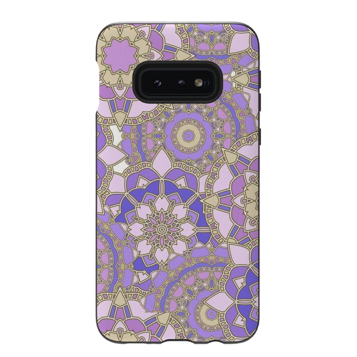 Galaxy S10e StrongFit Purple mosaic by Julia Badeeva