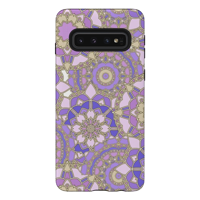 Galaxy S10 StrongFit Purple mosaic by Julia Badeeva