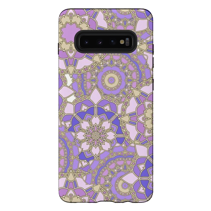 Galaxy S10 plus StrongFit Purple mosaic by Julia Badeeva